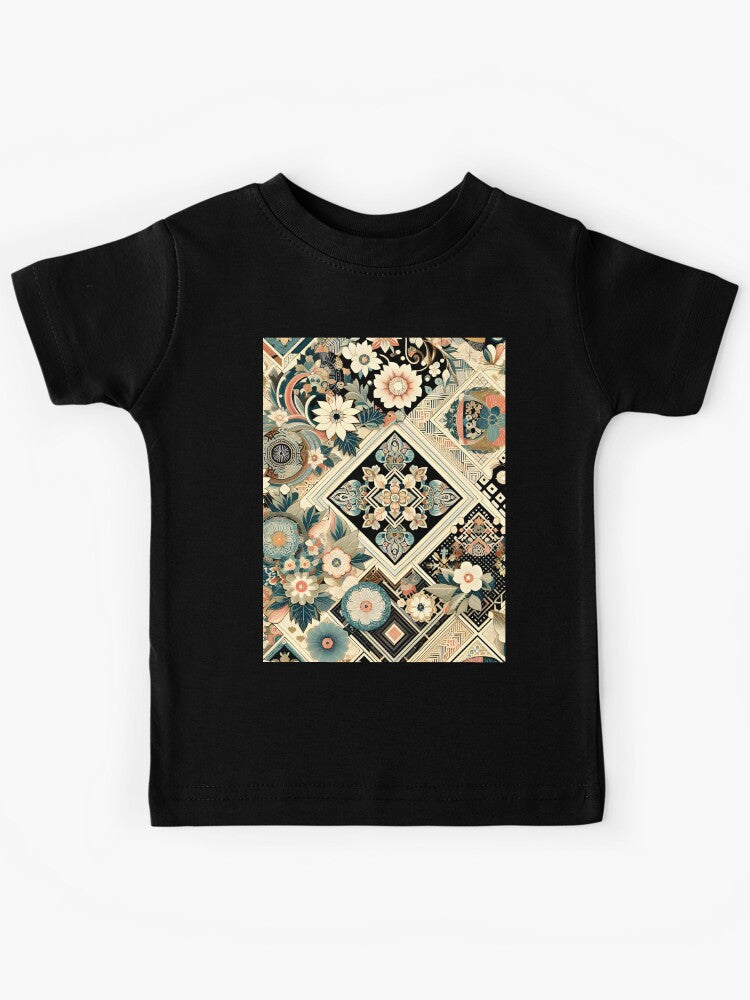 Abstract Flowers Pattern Kids T-Shirt