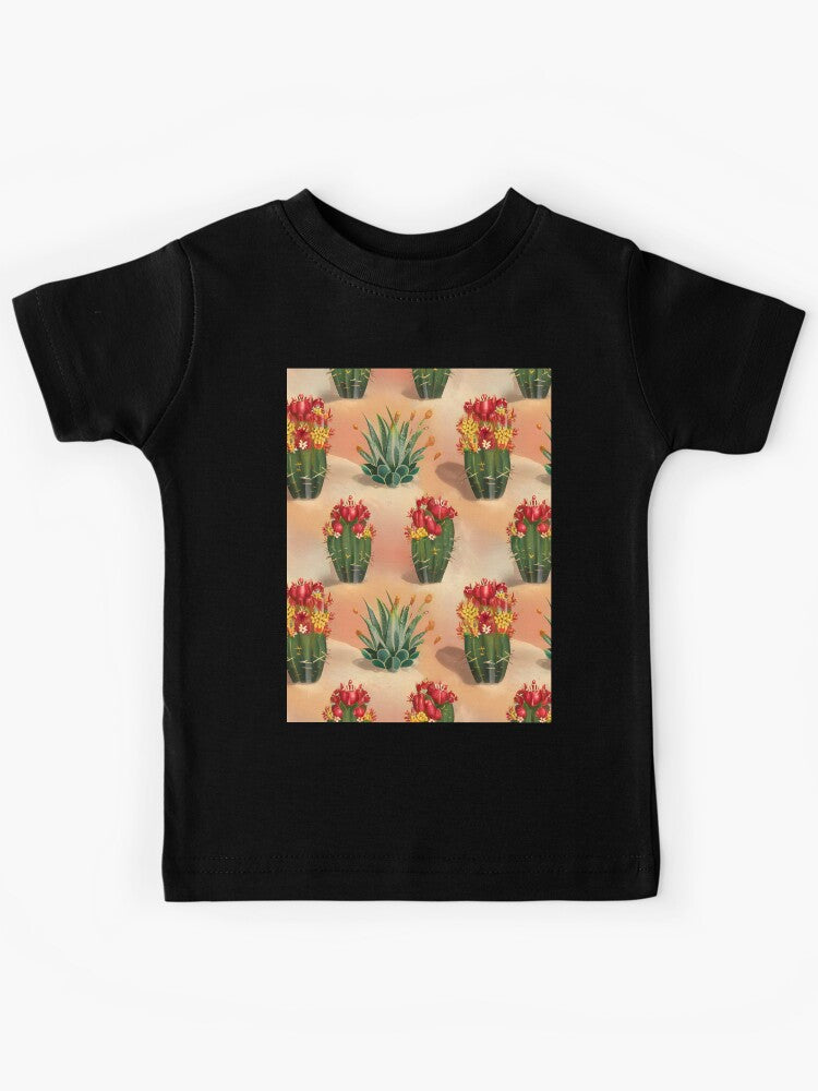Desert Blooms Vibrant Cactus Garden Kids T-Shirt