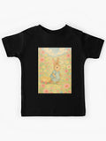 Cute bunny with a wagon in a flower meadow Kids T-Shirt
