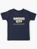 Garden City Michigan Retro Stripes Kids T-Shirt