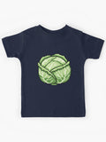 Cabbage Pixel Art Retro Vegetable Kids T-Shirt