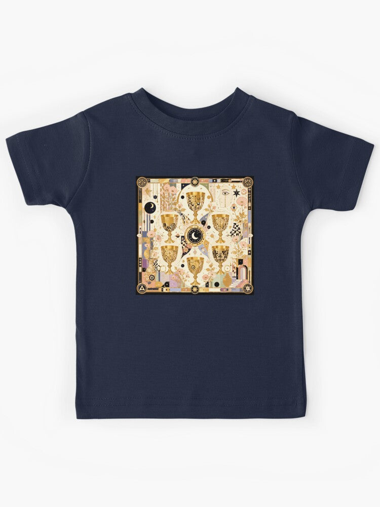 The Six of Cups Garden of Memories Golden Innocence Klimt Tarot Kids T-Shirt