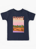 Historic Fontainebleau Palace Retro Architecture Art Design Kids T-Shirt