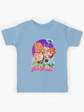 white vintage flowers nostalgic retro pattern Kids T-Shirt