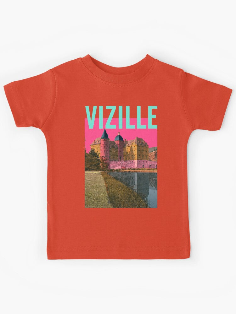 Vizille Castle France Historical Architecture Pop Art Kids T-Shirt