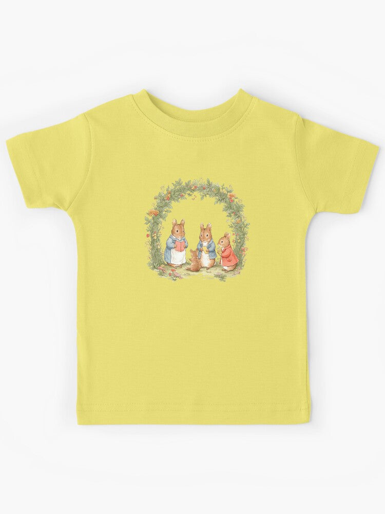 The Reading Rabbits of the Enchanted Garden Kids T-Shirt