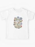 Warm Folk Floral Pattern Design Kids T-Shirt