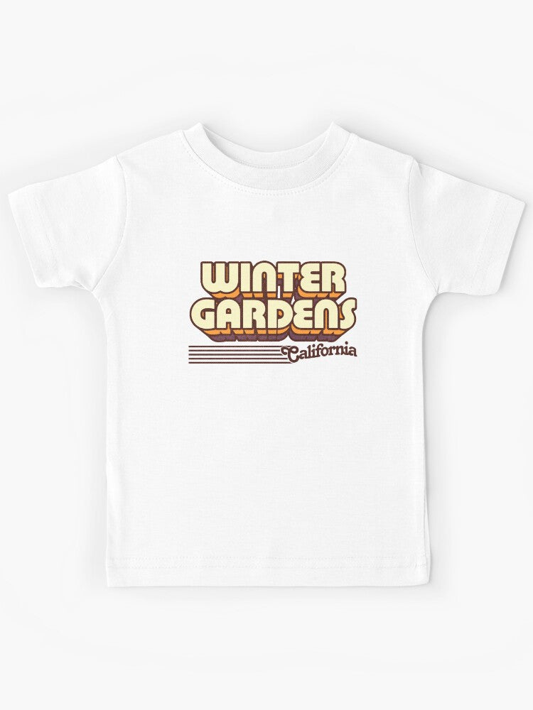 Winter Gardens California Retro Stripes Kids T-Shirt