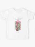 Watercolour Red England Telephone Booth Filled with Flowers British London Floral Art Print Kids T-Shirt
