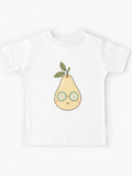 Little Cute Pear Retro Groovy Fruit Kids T-Shirt