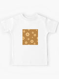 Retro Flower Power Pattern Kids T-Shirt