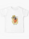 Sage at Heart Watercolor Halloween Girl in Orange Gown Kids T-Shirt