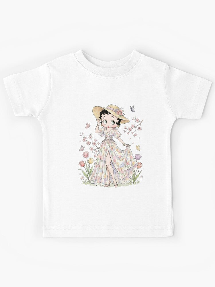 Springtime Sweetheart Betty Boop Kids T-Shirt