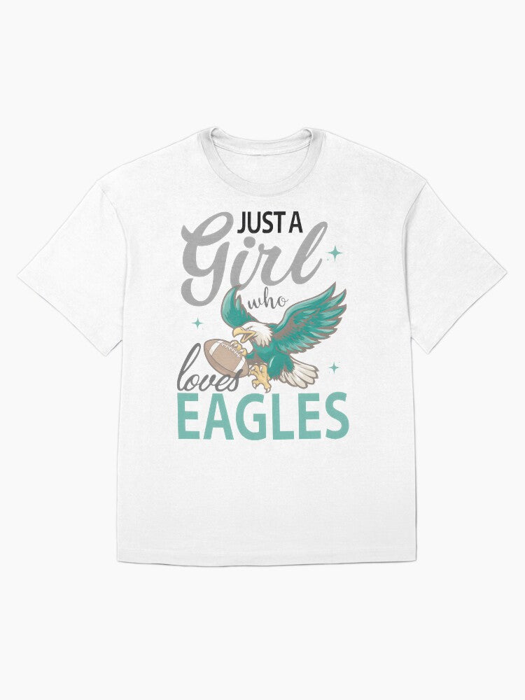 Philadelphia Football Team Just a Girl Who Loves M Oversized T-Shirt