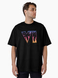 GTA 6 Grand Theft Auto 6 Vice City Logo Sunset Oversized T-Shirt