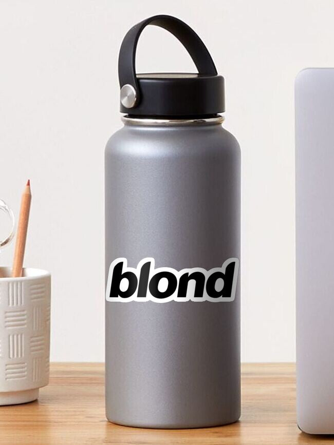 Blond black logo Sticker