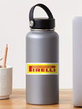 yellow red Pirelli tires Sticker