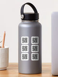 Set 6x pieces RickRoll QR code for pranks Sticker
