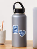 blue bookish pack Sticker