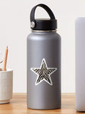 zebra print star Sticker