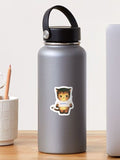 vintage kitten bonjour Sticker