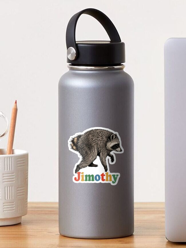 Jimothy Viral Raccoon Funny Trash Panda Wildlife Retro Animal Lover Sticker