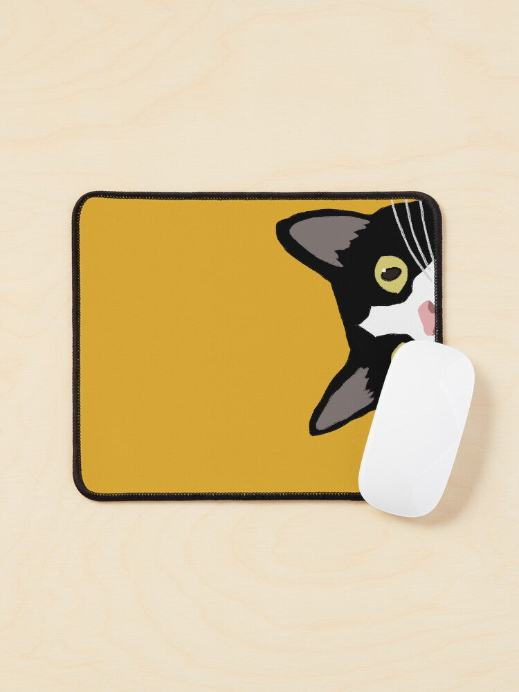 Tuxedo Cat Is Watching You Mouse Pad