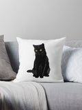 Black Cat Pillow